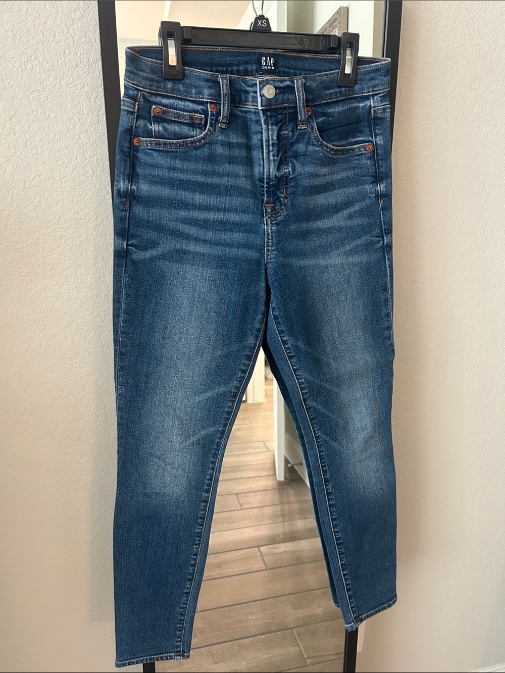 GAP Dark Wash High-Rise Skinny Jeans